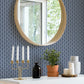 Lisbeth Navy Geometric Lattice Wallpaper