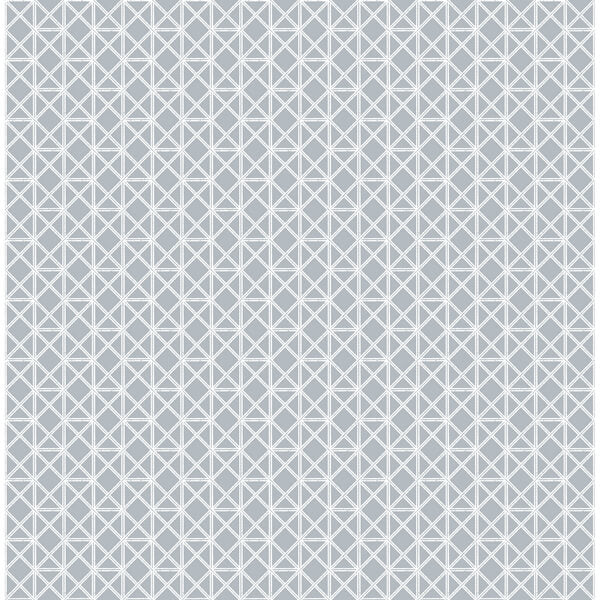Lisbeth Grey Geometric Lattice Wallpaper