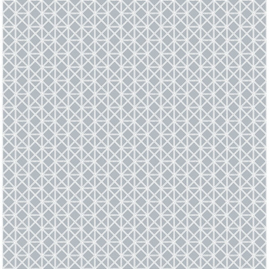 Lisbeth Grey Geometric Lattice Wallpaper