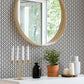 Lisbeth Black Geometric Lattice Wallpaper