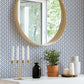 Lisbeth Blue Geometric Lattice Wallpaper