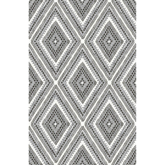 Zaya Black Tribal Diamonds Wallpaper