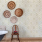 Zaya Light Yellow Tribal Diamonds Wallpaper
