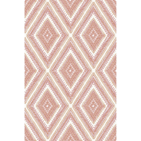 Zaya Orange Tribal Diamonds Wallpaper