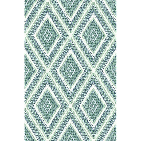 Zaya Green Tribal Diamonds Wallpaper