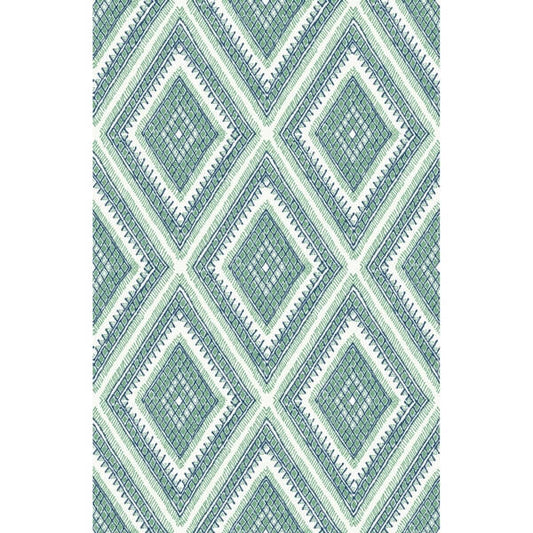 Zaya Green Tribal Diamonds Wallpaper