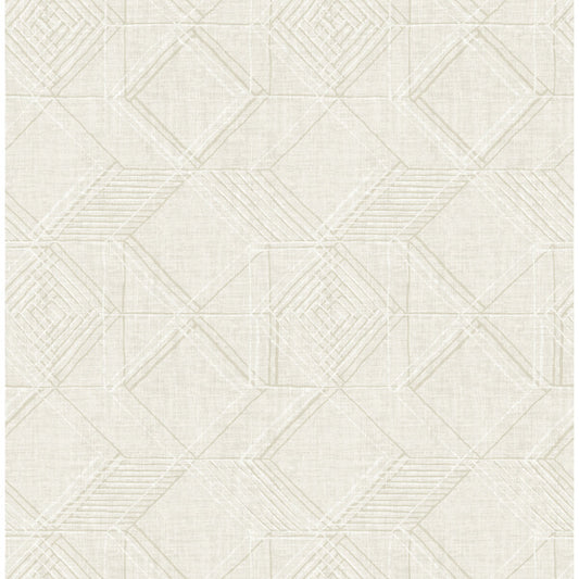 Moki Off White Lattice Geometric Wallpaper