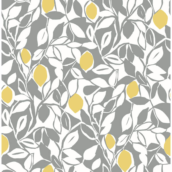 Loretto Grey Citrus Wallpaper