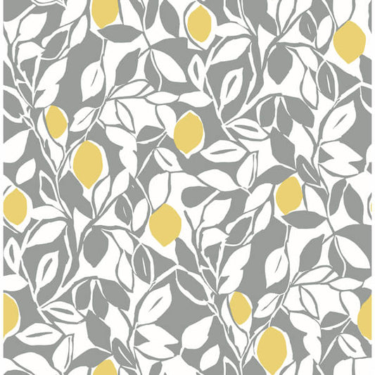 Loretto Grey Citrus Wallpaper