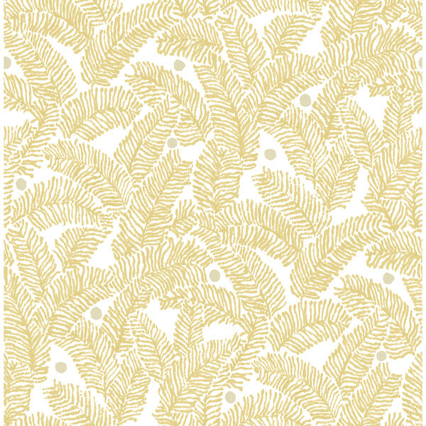 Athina Yellow Fern Wallpaper