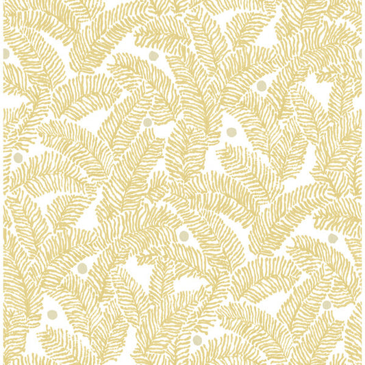 Athina Yellow Fern Wallpaper