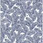 Athina Navy Fern Wallpaper