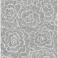 Periwinkle Grey Textured Floral Wallpaper