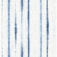 Orleans Blue Shibori Faux Linen Wallpaper