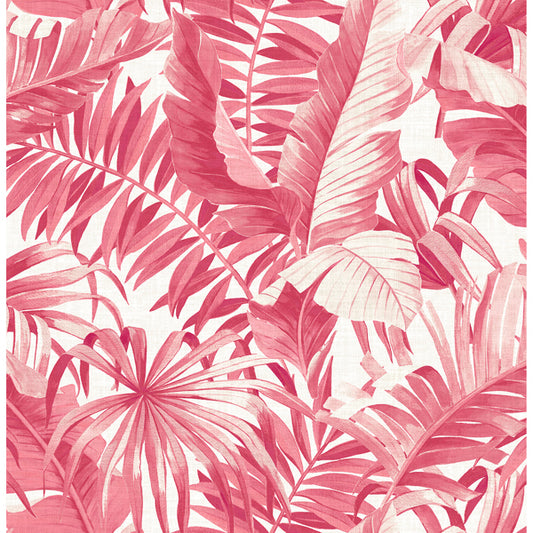 Alfresco Pink Tropical Palm Wallpaper