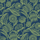 Alma Blue Tropical Floral Wallpaper