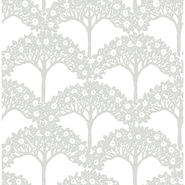 Dawson Light Grey Magnolia Tree Wallpaper