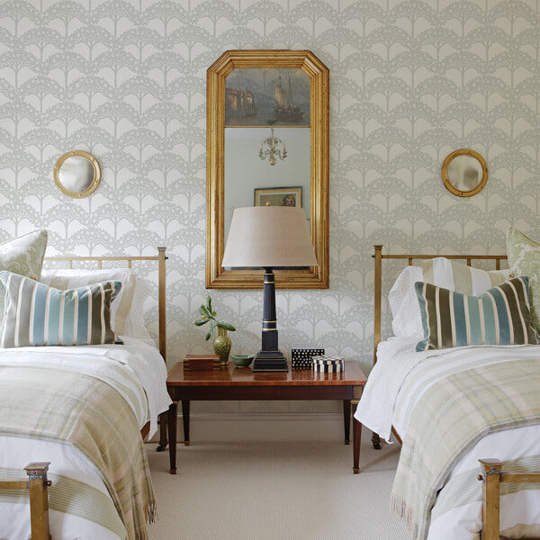 Dawson Light Grey Magnolia Tree Wallpaper