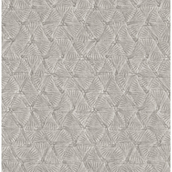 Wright Pewter Textured Triangle Wallpaper