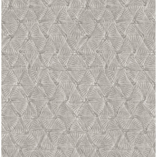 Wright Pewter Textured Triangle Wallpaper