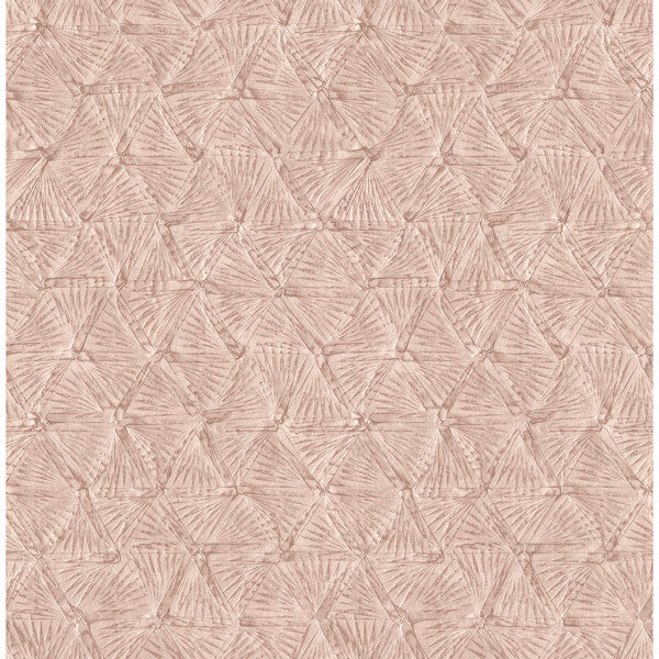 Wright Rose Gold Textured Triangle Wallpaper
