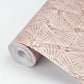 Wright Rose Gold Textured Triangle Wallpaper