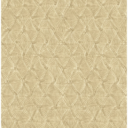 Wright Gold Textured Triangle Wallpaper