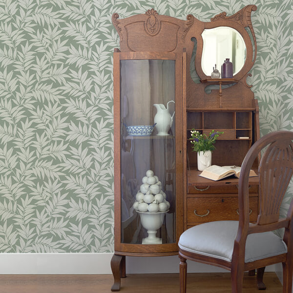 Morris Green Leaf Wallpaper