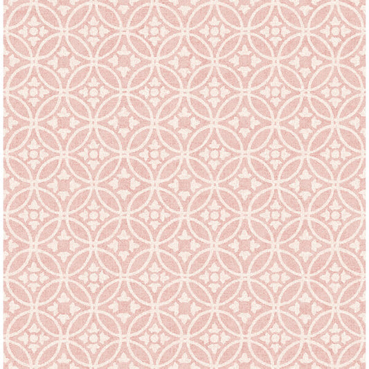 Larsson Pink Ogee Wallpaper