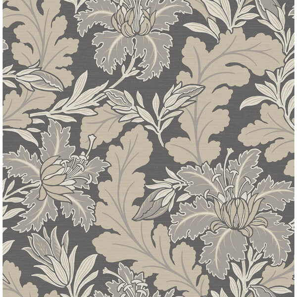 Butterfield Grey Floral Wallpaper