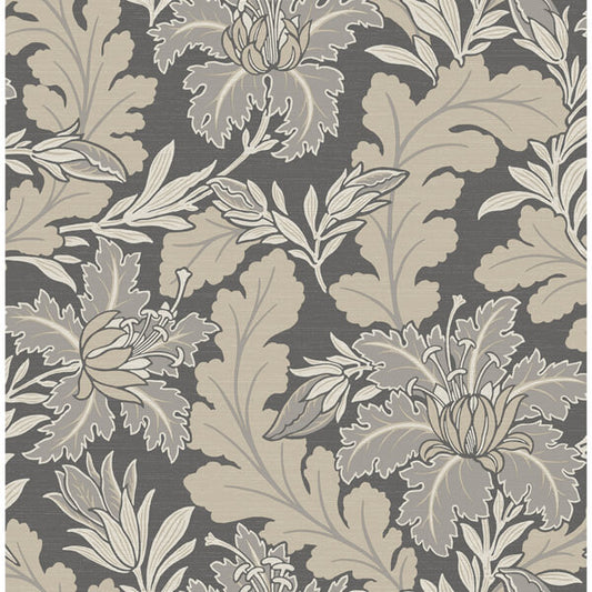 Butterfield Grey Floral Wallpaper