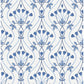 Dard Blue Tulip Ogee Wallpaper