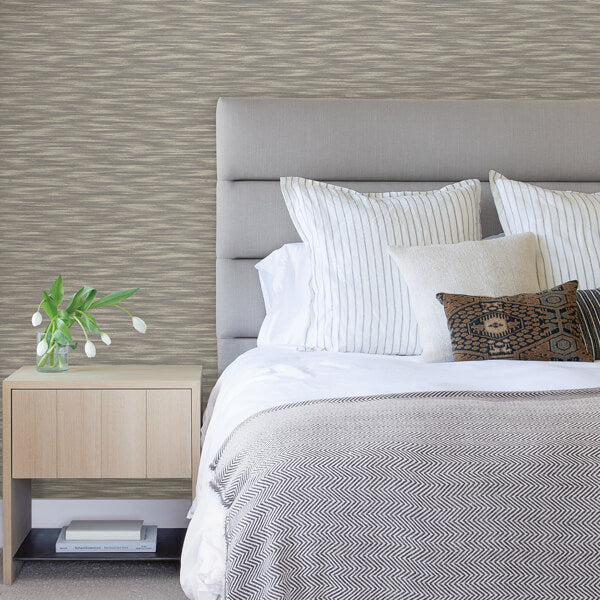 Benson Brown Variegated Stripe Wallpaper