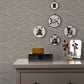 Benson Brown Variegated Stripe Wallpaper