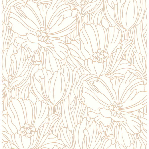 Selwyn Copper Floral Wallpaper