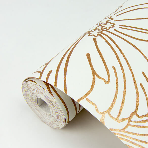Selwyn Copper Floral Wallpaper