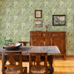 Voysey Green Floral Wallpaper