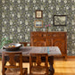 Voysey Black Floral Wallpaper