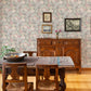 Voysey Pink Floral Wallpaper