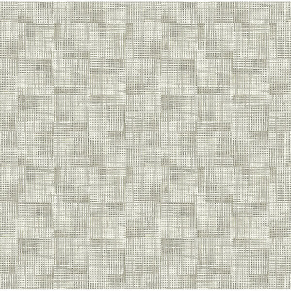 Ting Taupe Abstract Woven Wallpaper