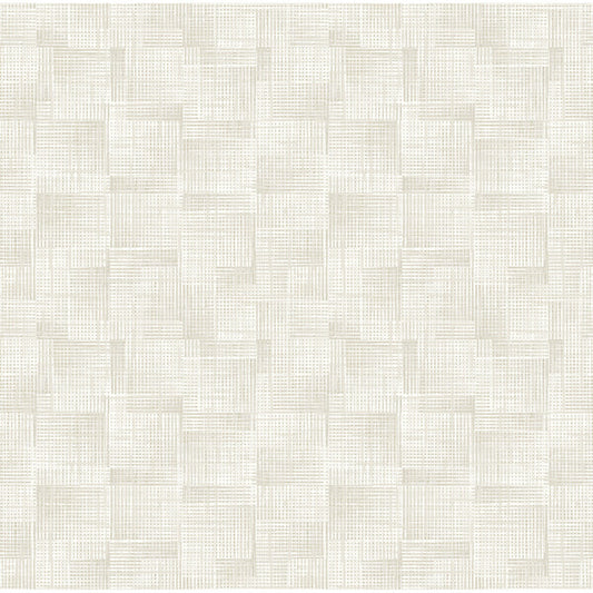 Ting Cream Abstract Woven Wallpaper