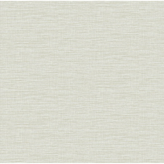 Lela Silver Faux Linen Wallpaper