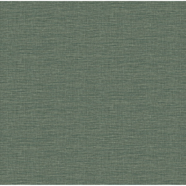 Lela Green Faux Linen Wallpaper