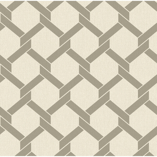 Payton Grey Hexagon Trellis Wallpaper