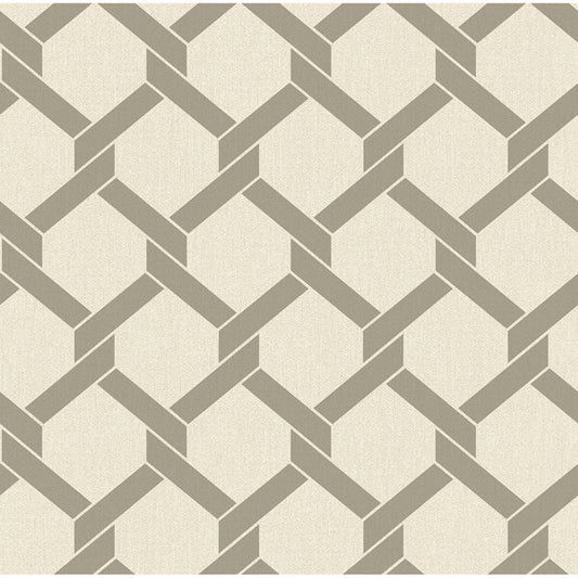 Payton Grey Hexagon Trellis Wallpaper