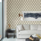 Payton Grey Hexagon Trellis Wallpaper
