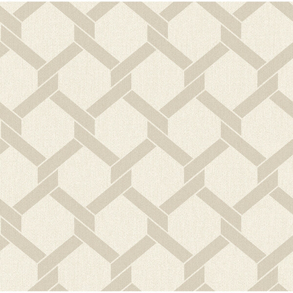 Payton Beige Hexagon Trellis Wallpaper