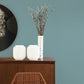 Meade Teal Fine Weave Wallpaper