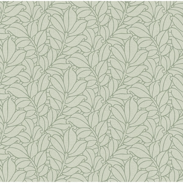 Coraline Green Leaf Wallpaper