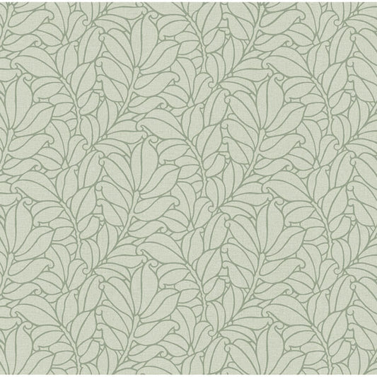 Coraline Green Leaf Wallpaper